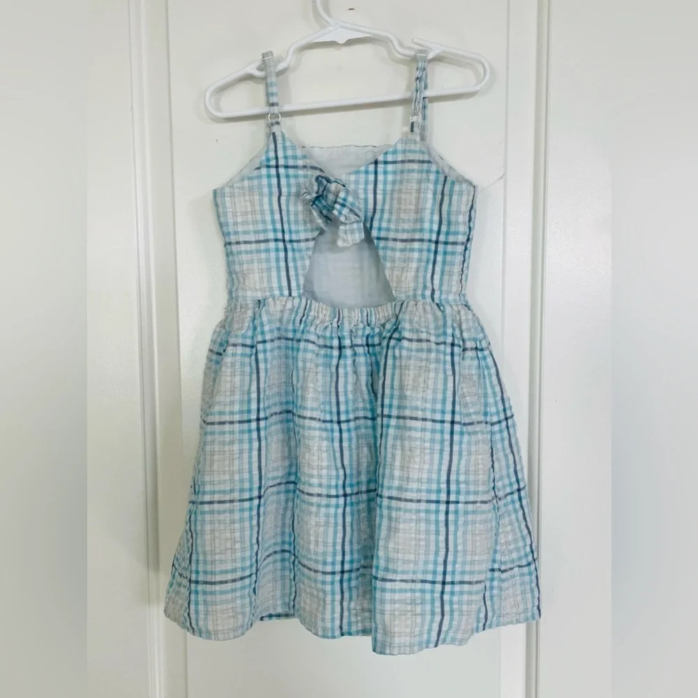 Art Class Girls Blue and White Plaid Dress
